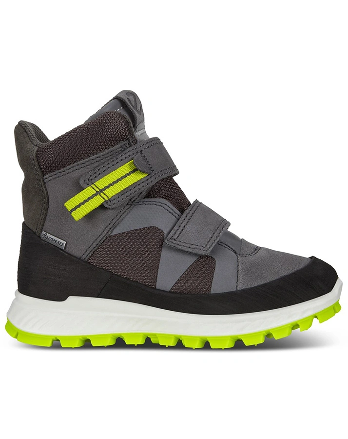 Leder-Klettstiefel EXOSTRKids MID-CUT gefüttert in black/dark shadow
