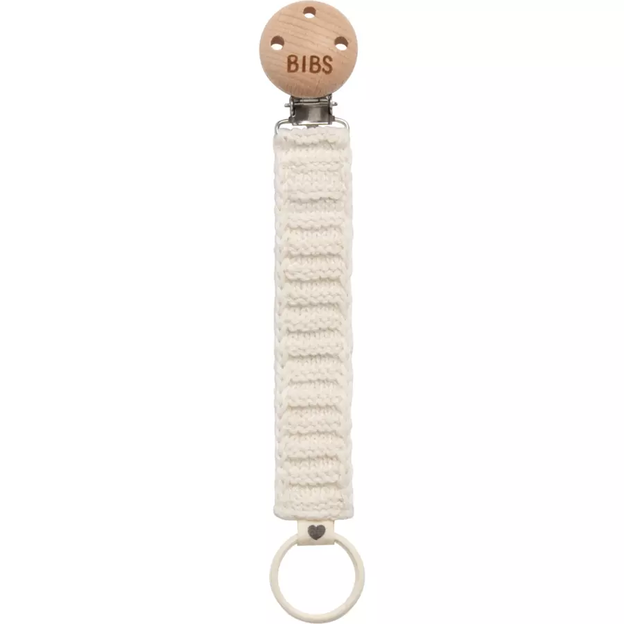 BIBS® Schnullerkette geflochten Ivory