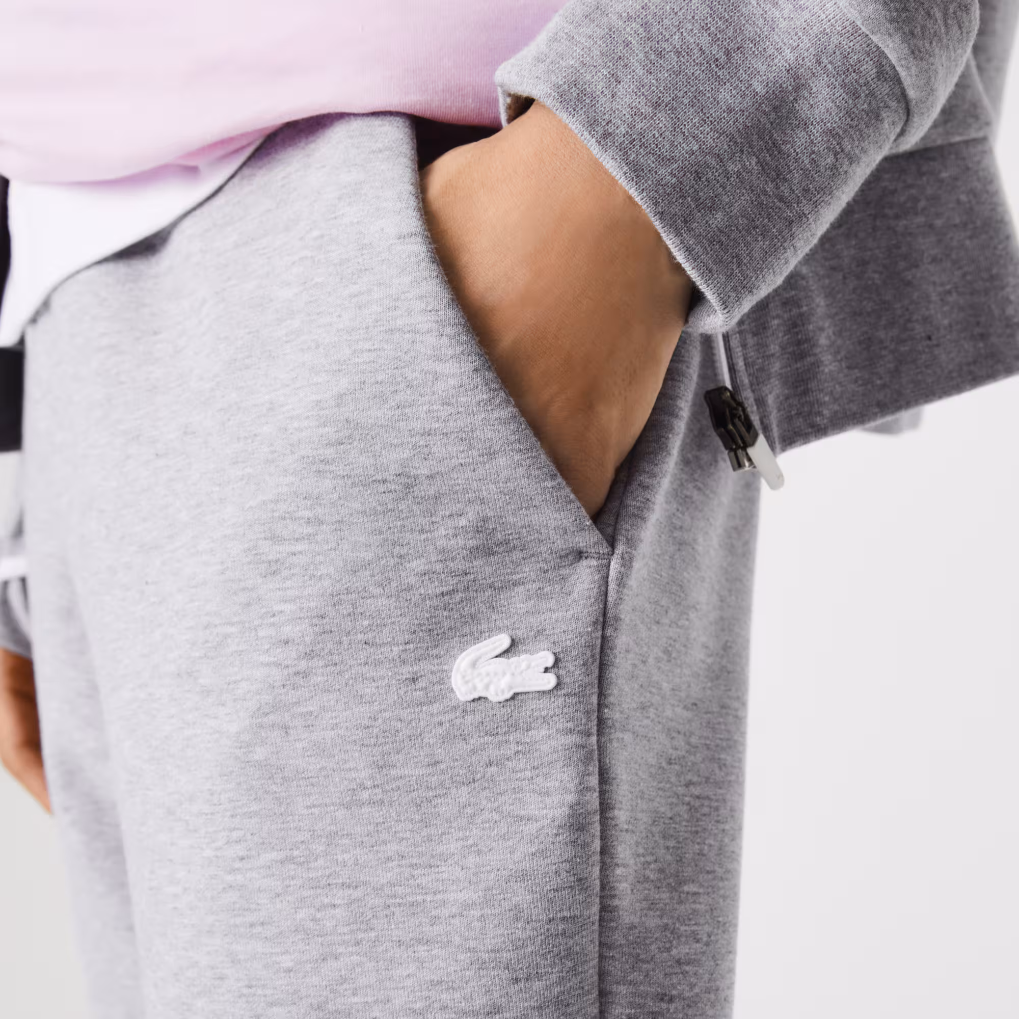 Herren Jogger Trainingshose aus Baumwollmischung Trainingshosen - Grau - Lacoste - Herren