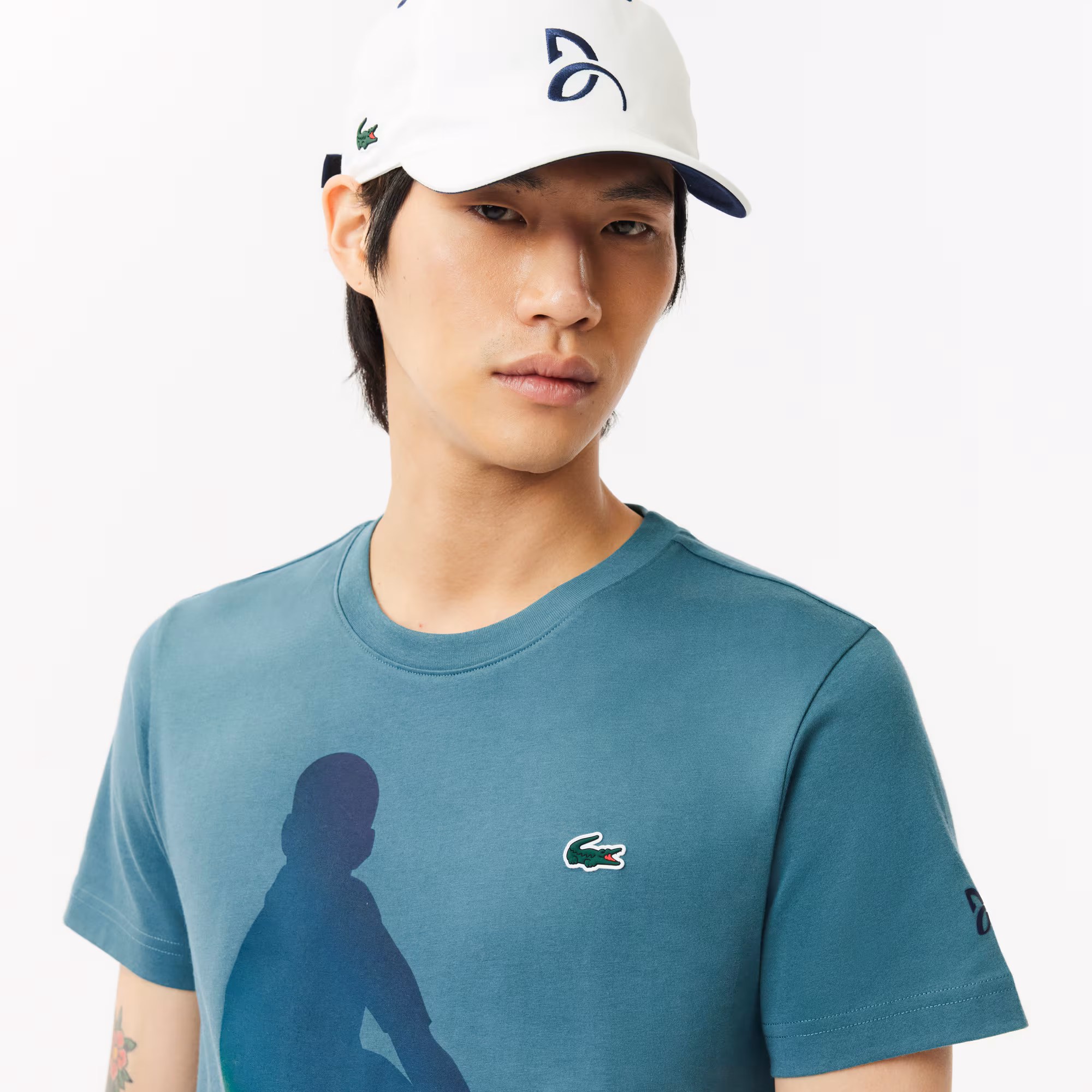 LACOSTE TENNIS x Novak Djokovic-Set bestehend aus T-Shirt und Kappe T-Shirts - Blau - Lacoste - Herren