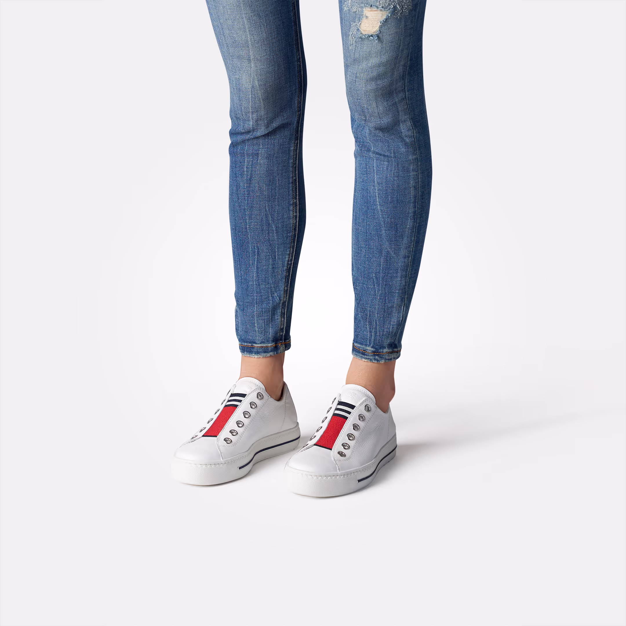 SUPER SOFTE Slip-On Pauls - Weiß,kombiniert