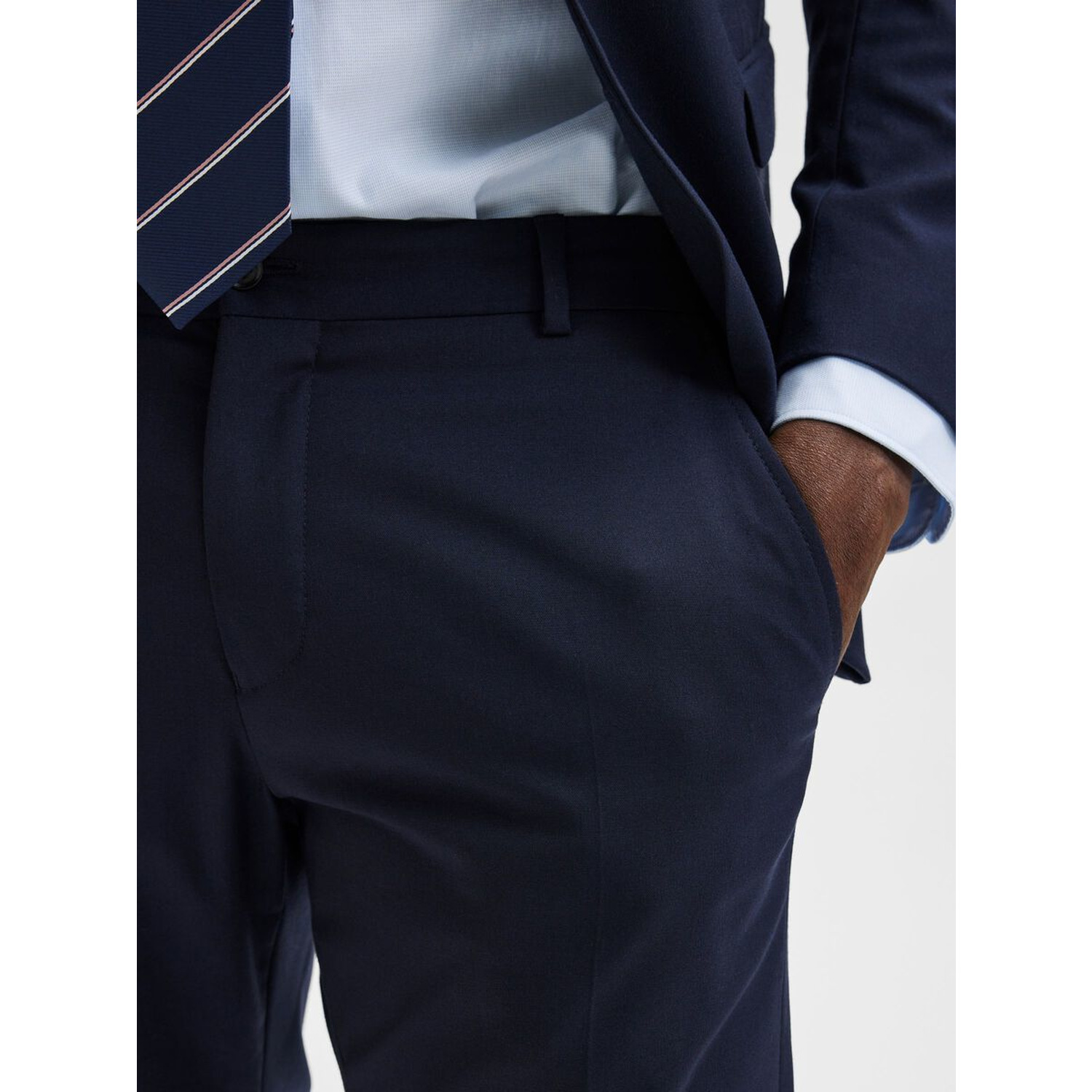 selected SLHSLIM-MYLOLOGAN NAVY TROUSE