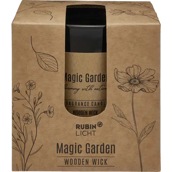 DUFTGLAS MIT HOLZDOCHT MAGIC GARDEN