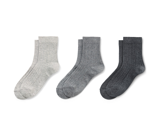 3 Paar Socken mit Zopfmuster