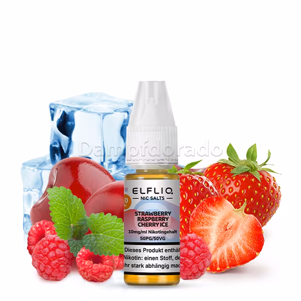 Liquid Strawberry Raspberry Cherry Ice - Elfliq Nikotinsalz