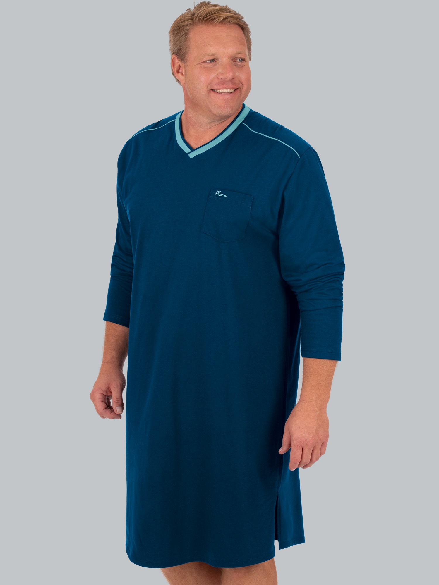 Herren-Nachthemd aus Biobaumwolle (kbA) Saphir-C2C