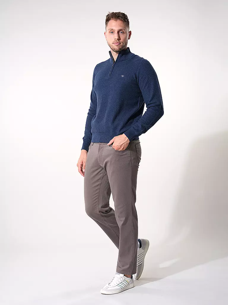 FYNCH HATTON Troyer Pullover dunkelblau