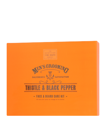 Scottish Fine Soaps Men's Grooming Thistle & Black Pepper Face & Beard Set 20ml-40g-75ml-1Stück