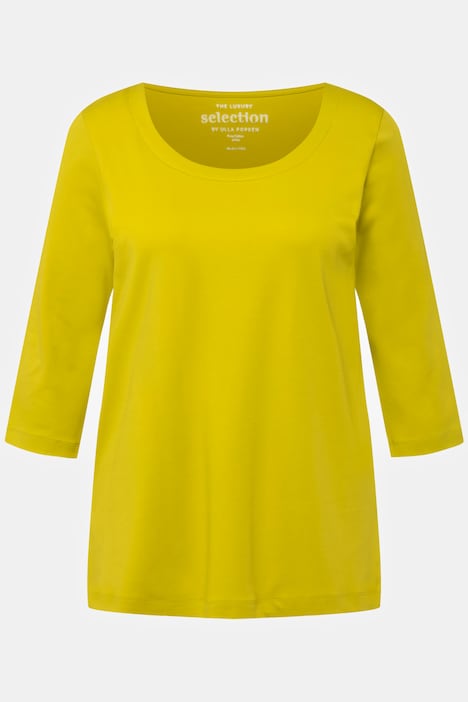 T-Shirt, A-Linie, Rundhals, Halbarm, Pima Cotton