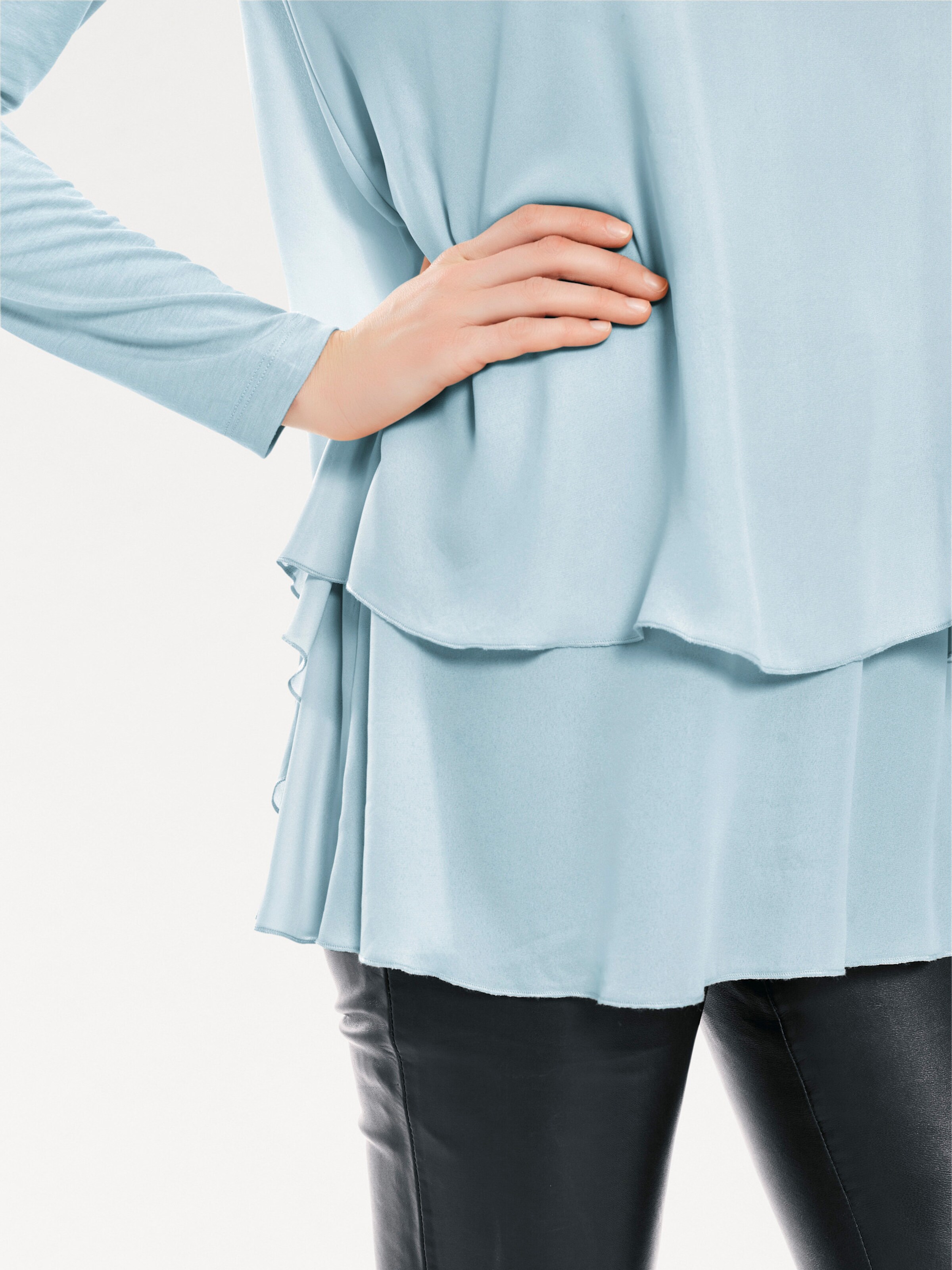 heine Rundhals-Shirt in hellblau