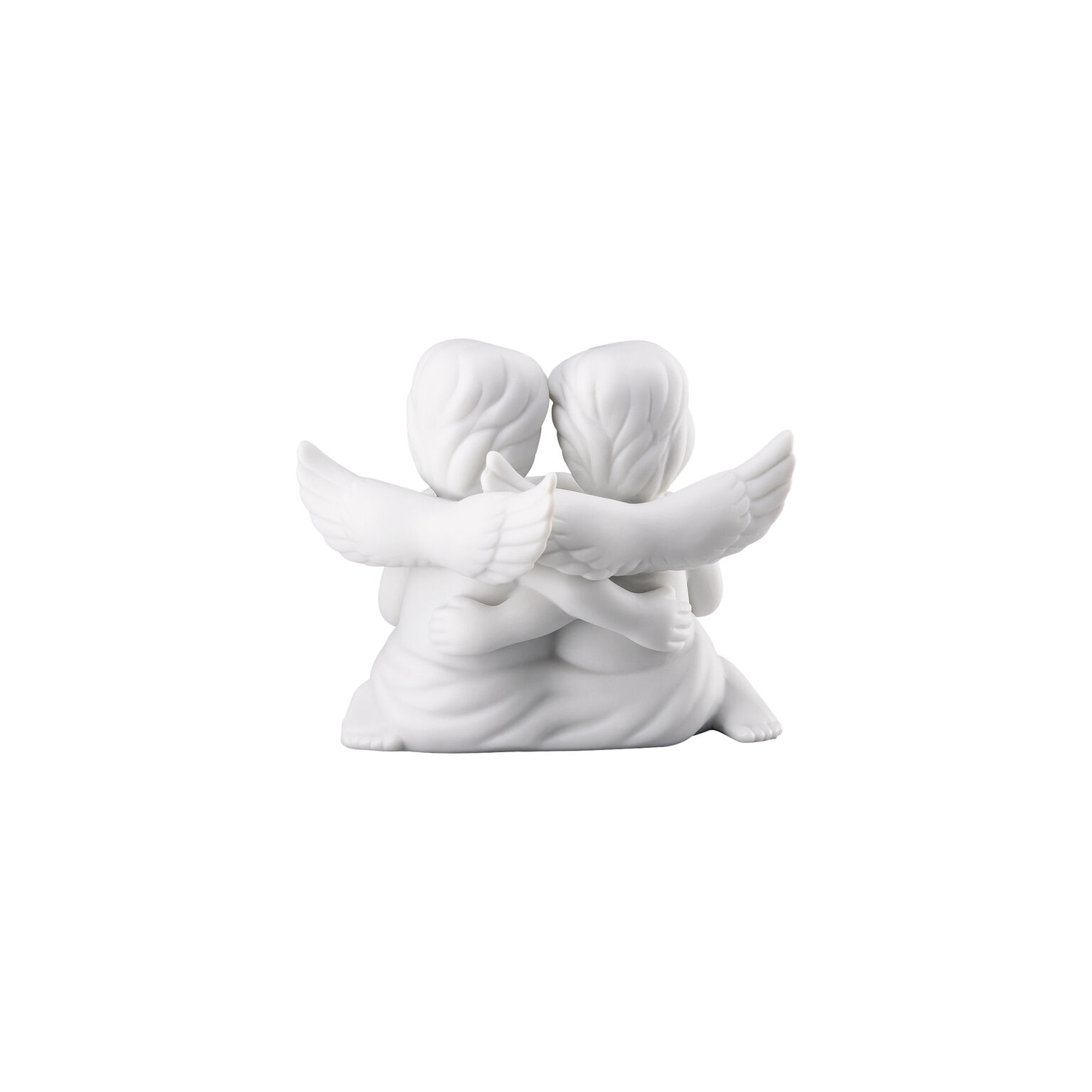 Angels Weiss matt Engelpaar mit Herz