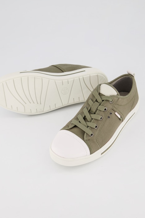 Sneaker, Jana Shoes, Canvas, Lederoptik-Spitze, Weite H