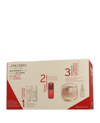 Shiseido Benefiance Set mit Wrinkle Smoothing Cream 50ml-2ml-10ml-5ml-7ml