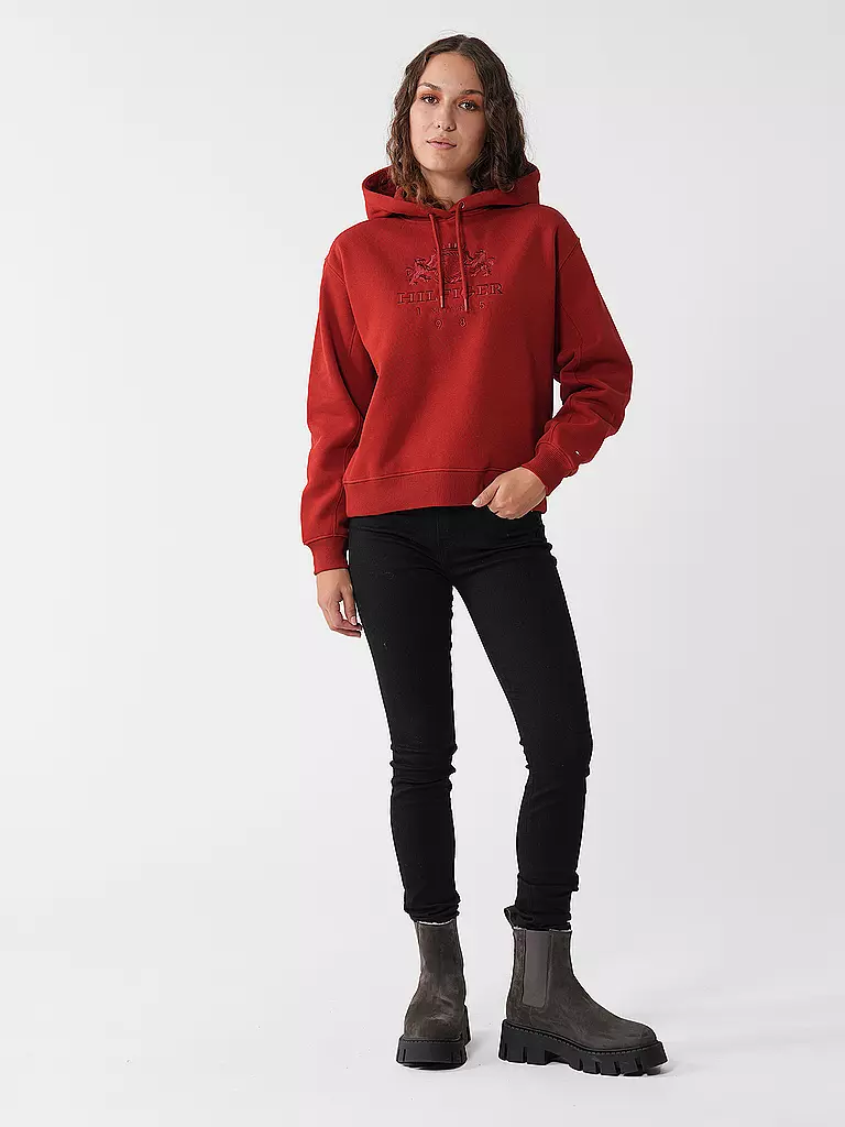 TOMMY HILFIGER Kapuzenpullover - Hoodie rot