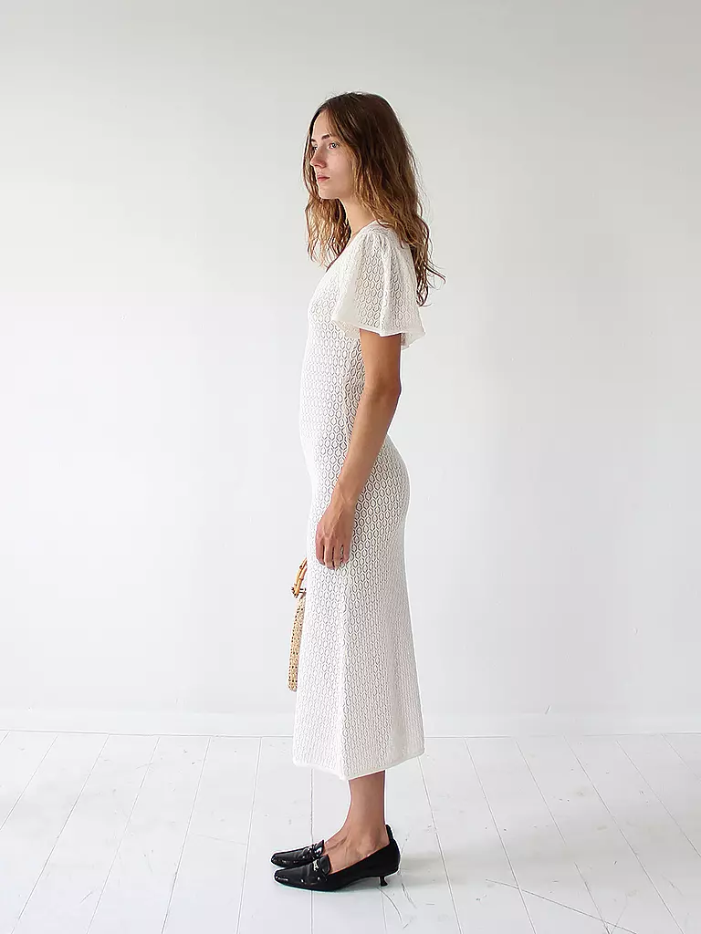 DESIGNERS REMIX Maxikleid TALIANA POINTELLE creme