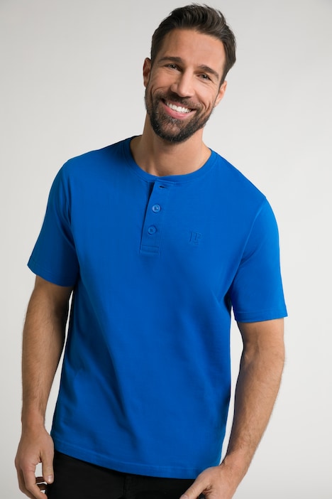 Henleys, Basic, 2er-Pack, Rundhals, Knopfleiste, bis 8 XL