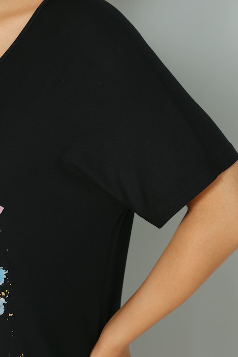 T-Shirt, großer Druck, Halbarm