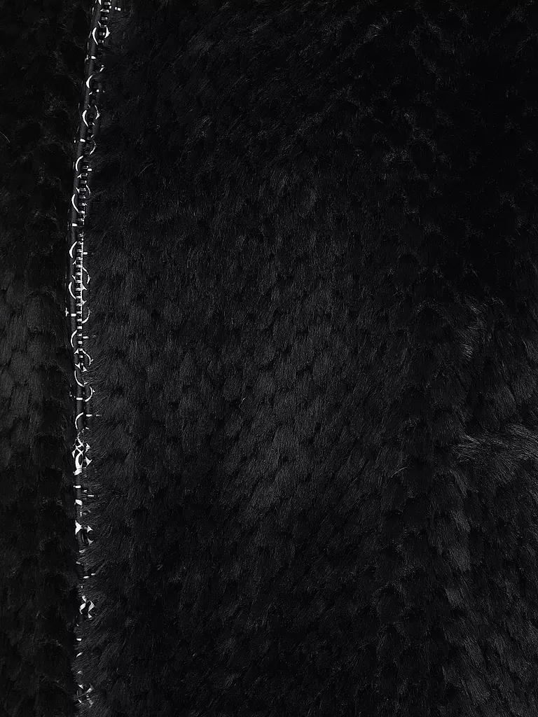 GUESS Jacke in Felloptik  schwarz