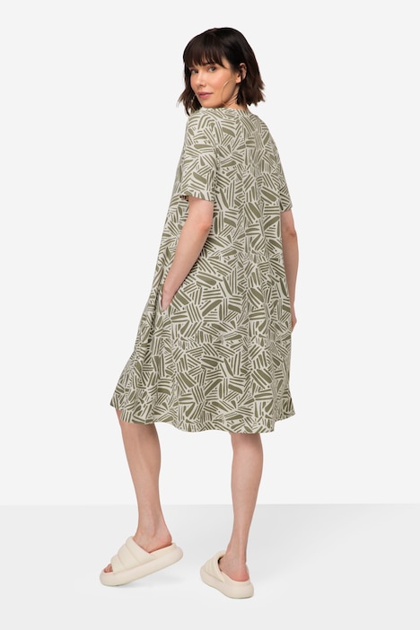 Jerseykleid, Rundhals, Halbarm
