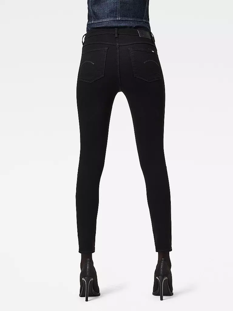 G-STAR RAW Highwaist Jeans Skinny Fit 3301 schwarz