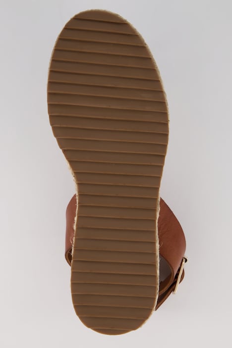 Leder-Espadrilles, Bast-Sohle, Weite-H