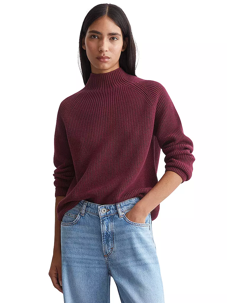 MARC O'POLO Pullover dunkelrot