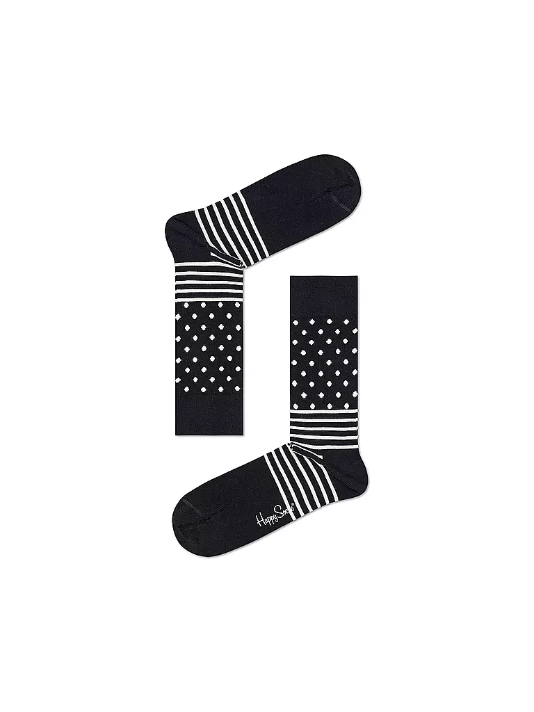 HAPPY SOCKS Damen Socken 4er Pgk. CLASSIC BLACK & WHITE  black schwarz
