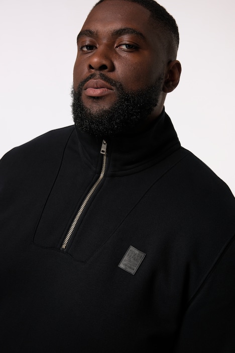 STHUGE Troyer, Sweat, Zippkragen, Badge, bis 8 XL