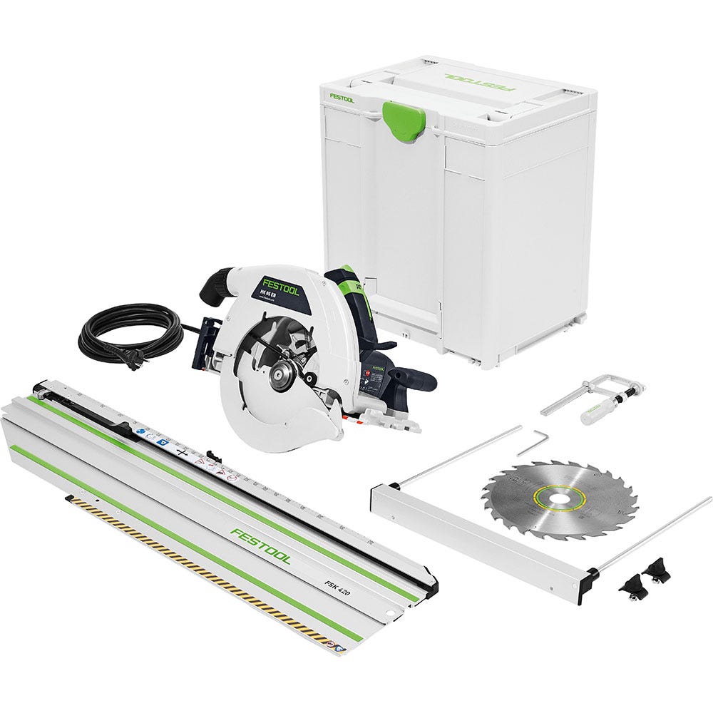 FESTOOL 2300W 230mm Circular Saw in Systainer w/ 420mm Cross Cut Rail 576143