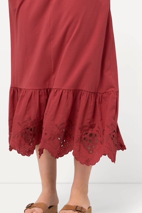 Maxikleid, A-Linie, Rundhals, ärmellos, Biobaumwolle