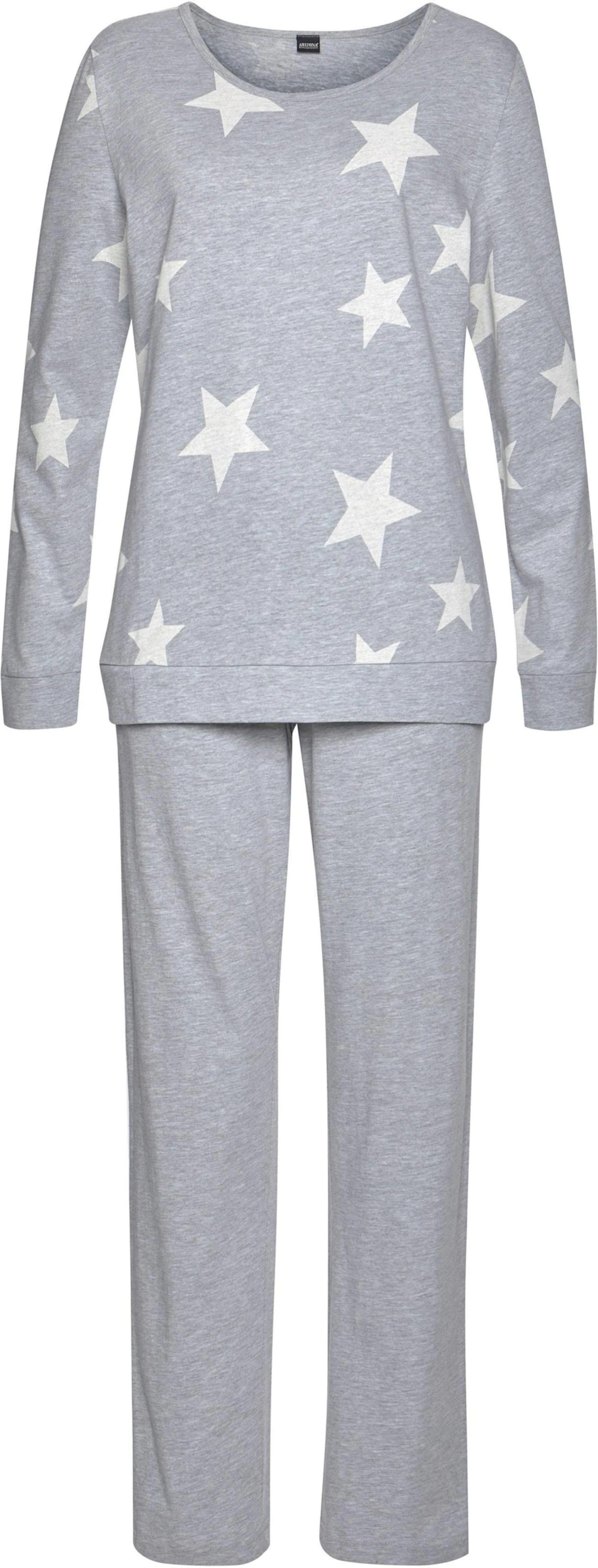 Arizona Pyjama in grau-rosa-sterne