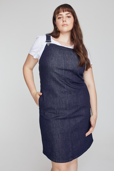 Bellieva-Latzhosenkleid, A-Linie, Umstandskleid, GOTS