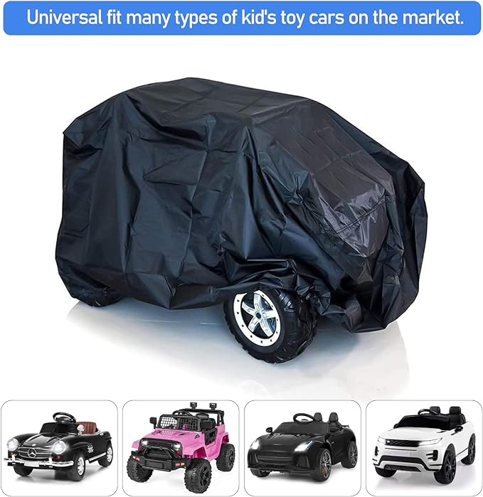 tonhui Kids Ride-On Toy Car Cover, Outdoor Wrapper Resistant Protection for Electric Battery Powered Children Wheels Toy Vehicles - Universal Fit, Water Resistant