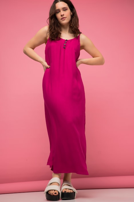 Maxikleid, A-Line, V-Ausschnitt, Spaghettiträger