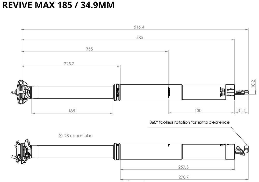 BikeYoke Revive Max 34,9 Vario-Sattelstütze kaufen | Bike-Discount