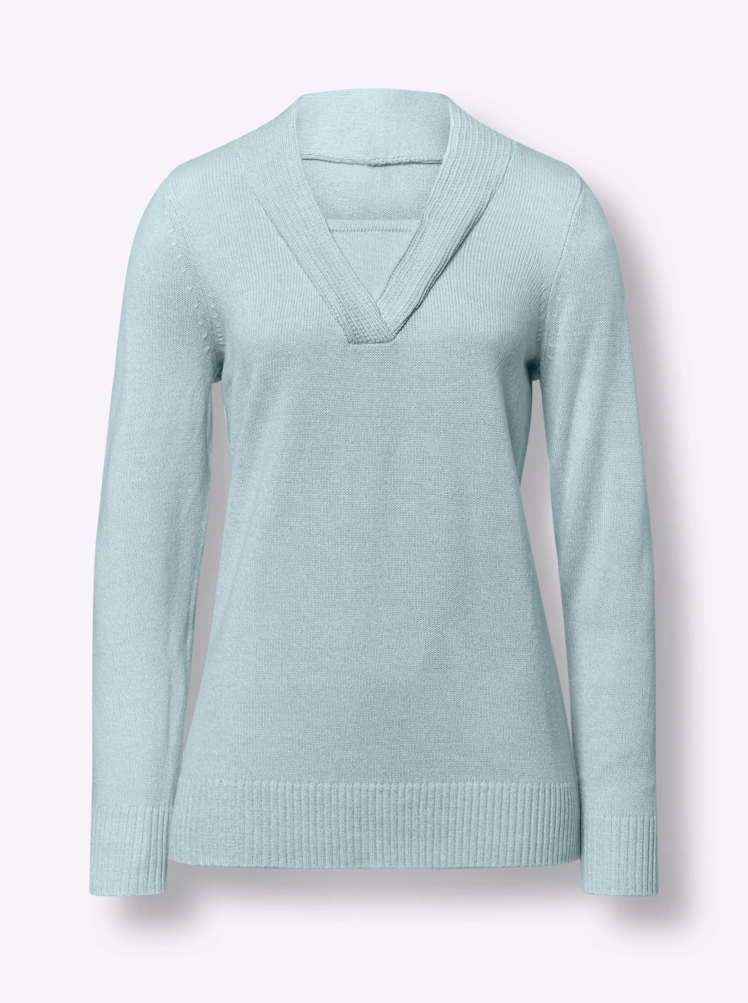 2-in-1-Pullover in kalkmint-meliert