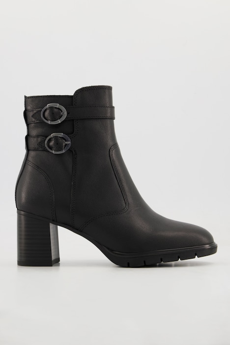 Leder-Stiefeletten, Tamaris Comfort, Zierriegel, Weite H