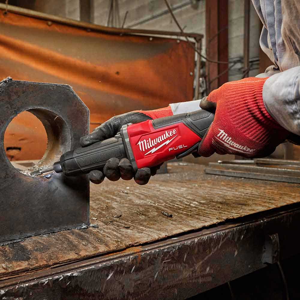 MILWAUKEE 18V FUEL™ 1/4" Braking Die Grinder w/ Deadman Paddle Switch Skin M18FDGROVPDB0