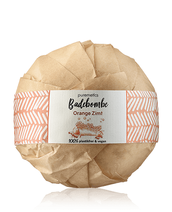 puremetics Körperpflege Badebombe Orange Zimt 250g