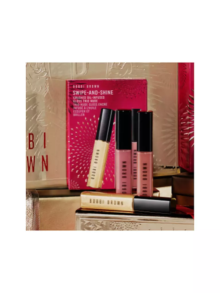 BOBBI BROWN Geschenkset - Swipe and Shine Crushed Oil Infused Gloss Trio (Nude) camel