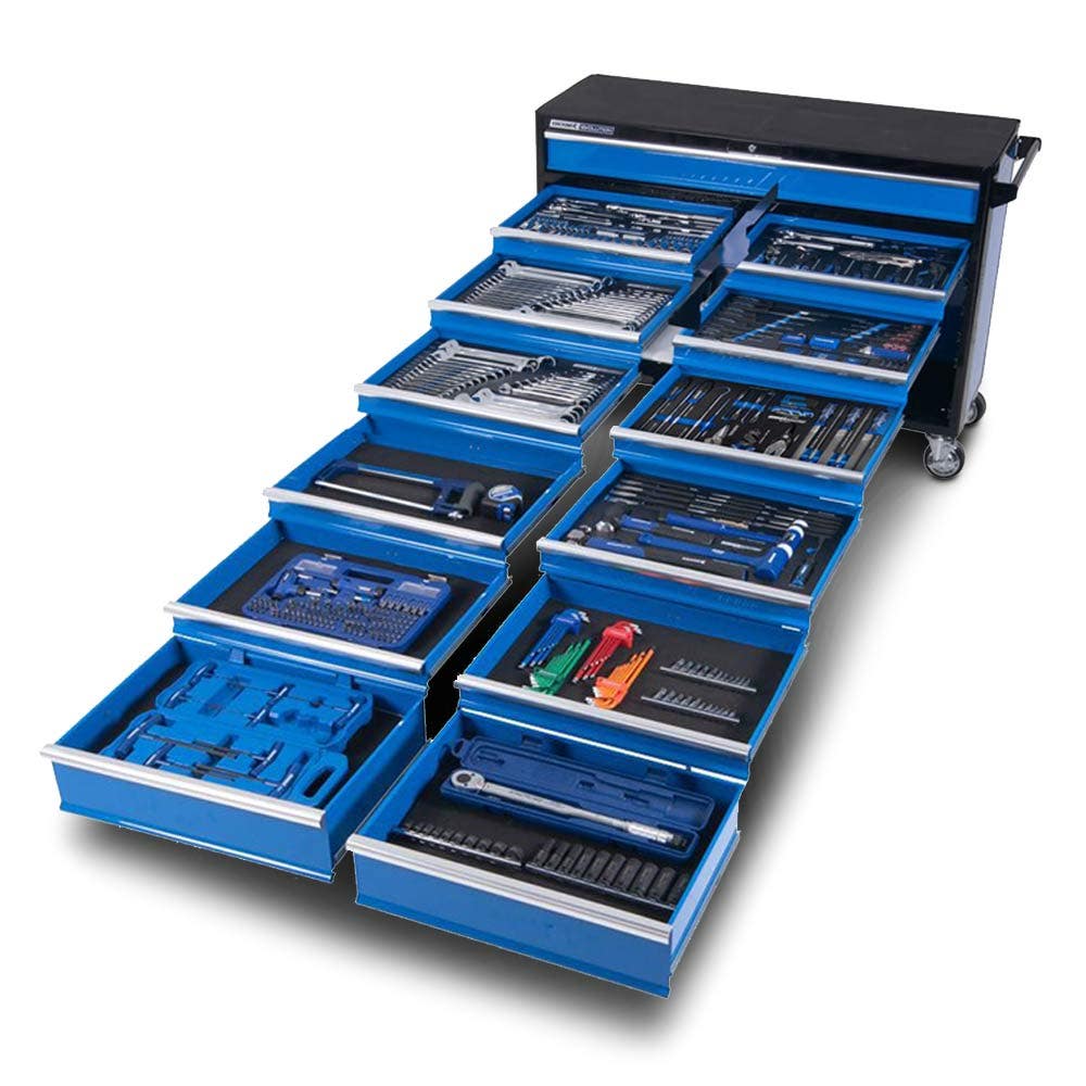 KINCROME Evolution TFL Tool Trolley 494 Piece 13 Drawer Extra Wide w. Trolley P1730