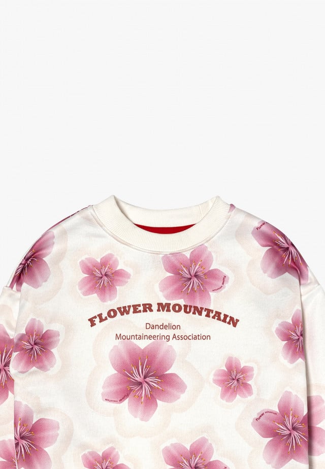 YORI-TWOSweatshirt, Weiß-Rosa