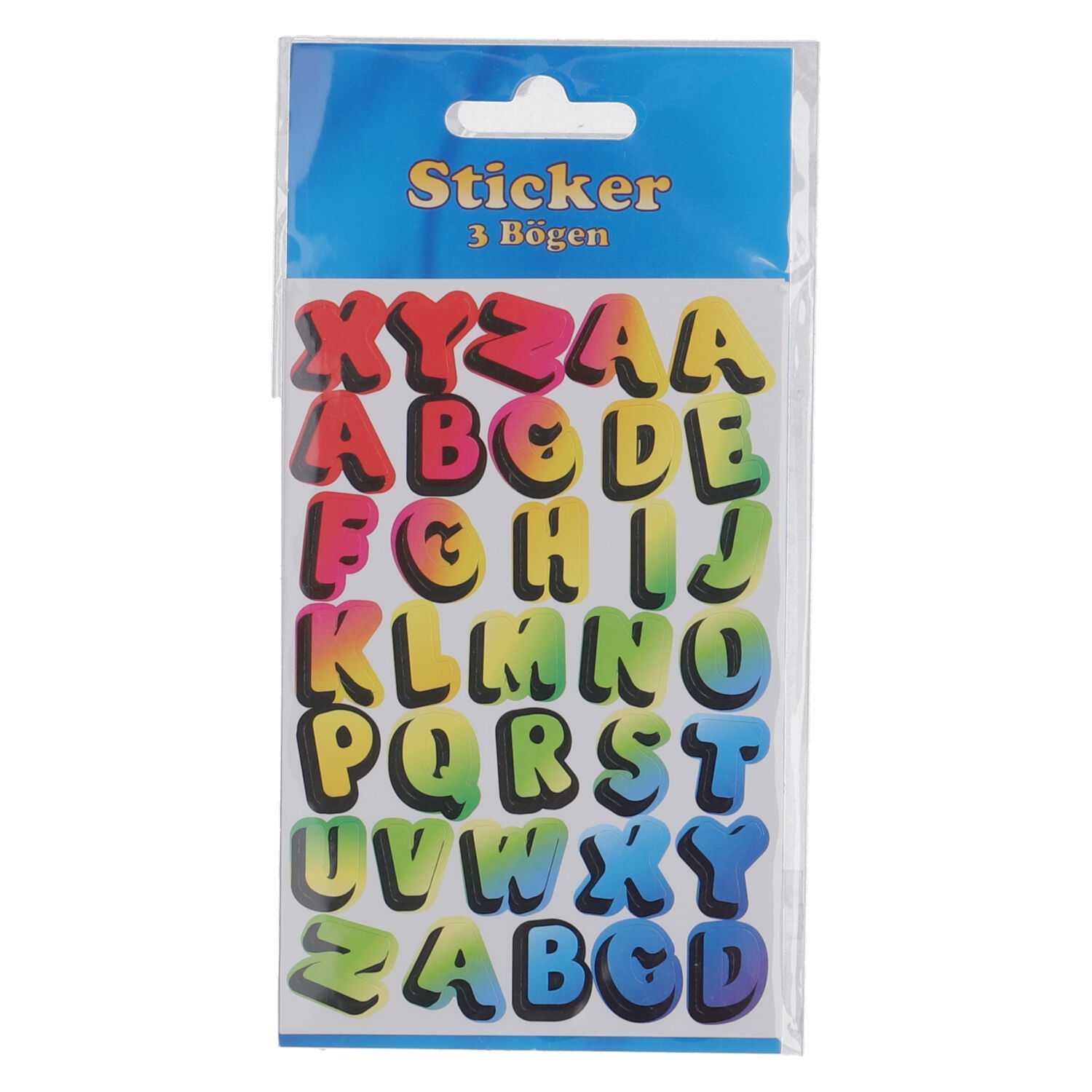 Sticker 3er Zahlen & Buchstaben