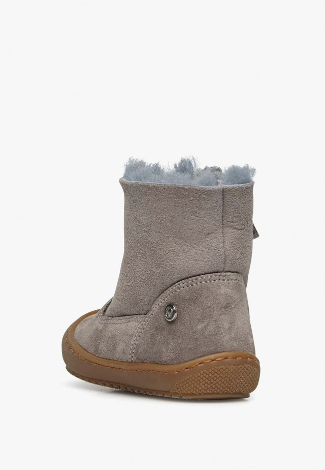 NATURINO COZY HUGStiefeletten mit Wollfutter, Hellgrau