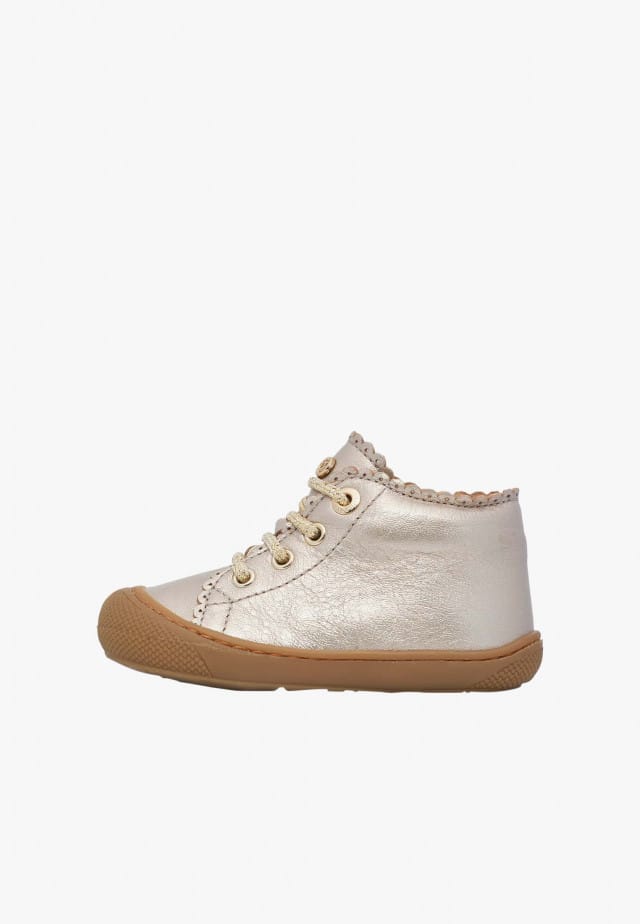 NATURINO COTTINSLauflernschuhe aus laminiertem Leder, Rosa-Platin