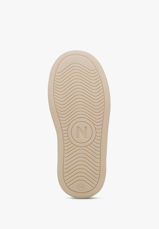 NATURINO PICHO ZIP.Sneakers aus Leder un technischem Gewebe, Weiß-Platin