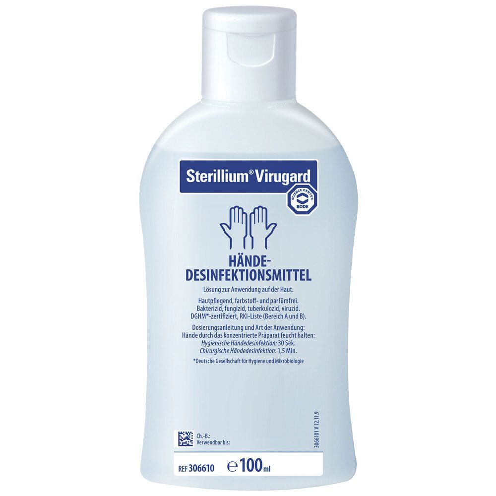 Sterillium Virugard 100ml Händedesinfektion wirksam gegen Viren u.a. Norovirus, Adenovirus