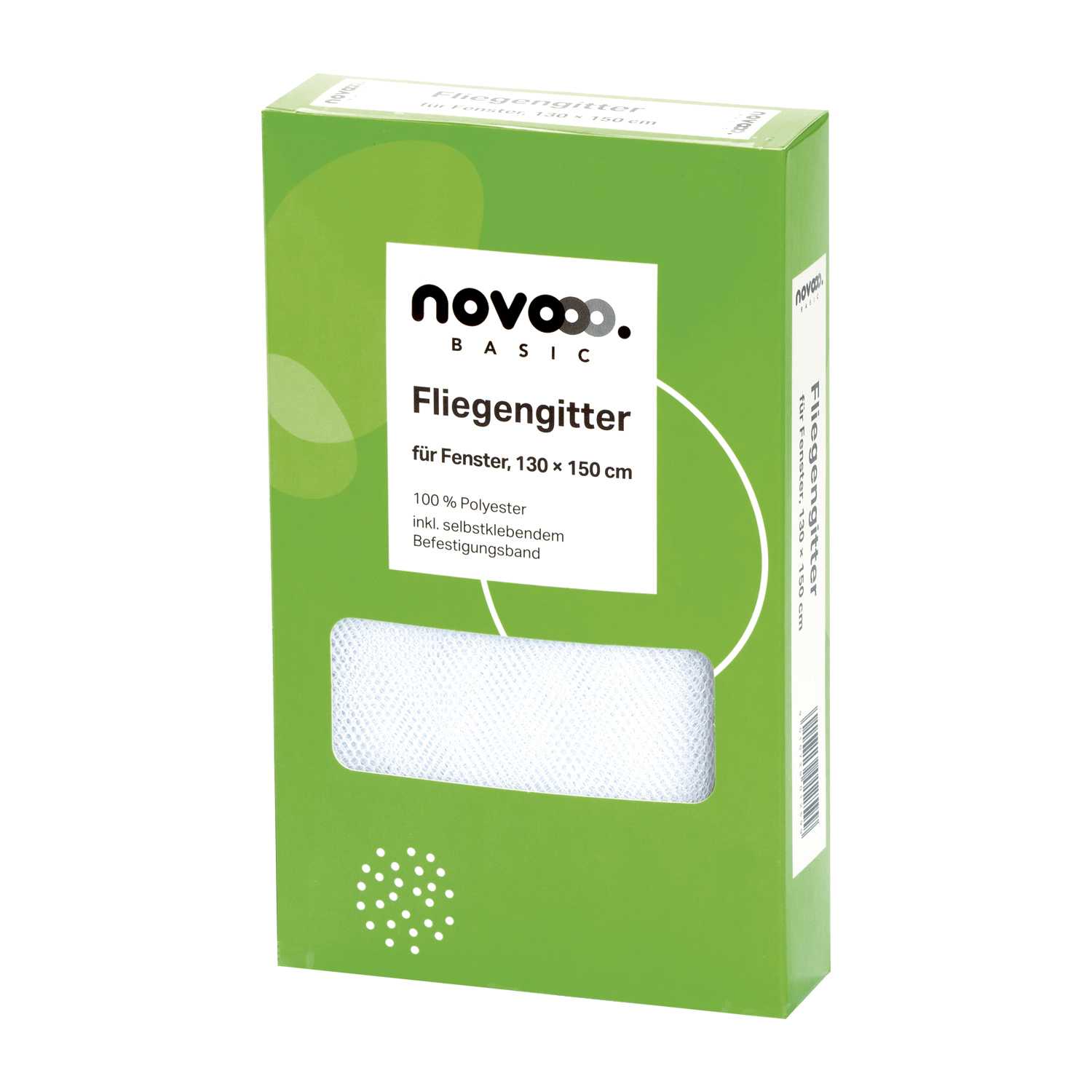 novooo Fliegengitter Fenster 130x150cm weiß