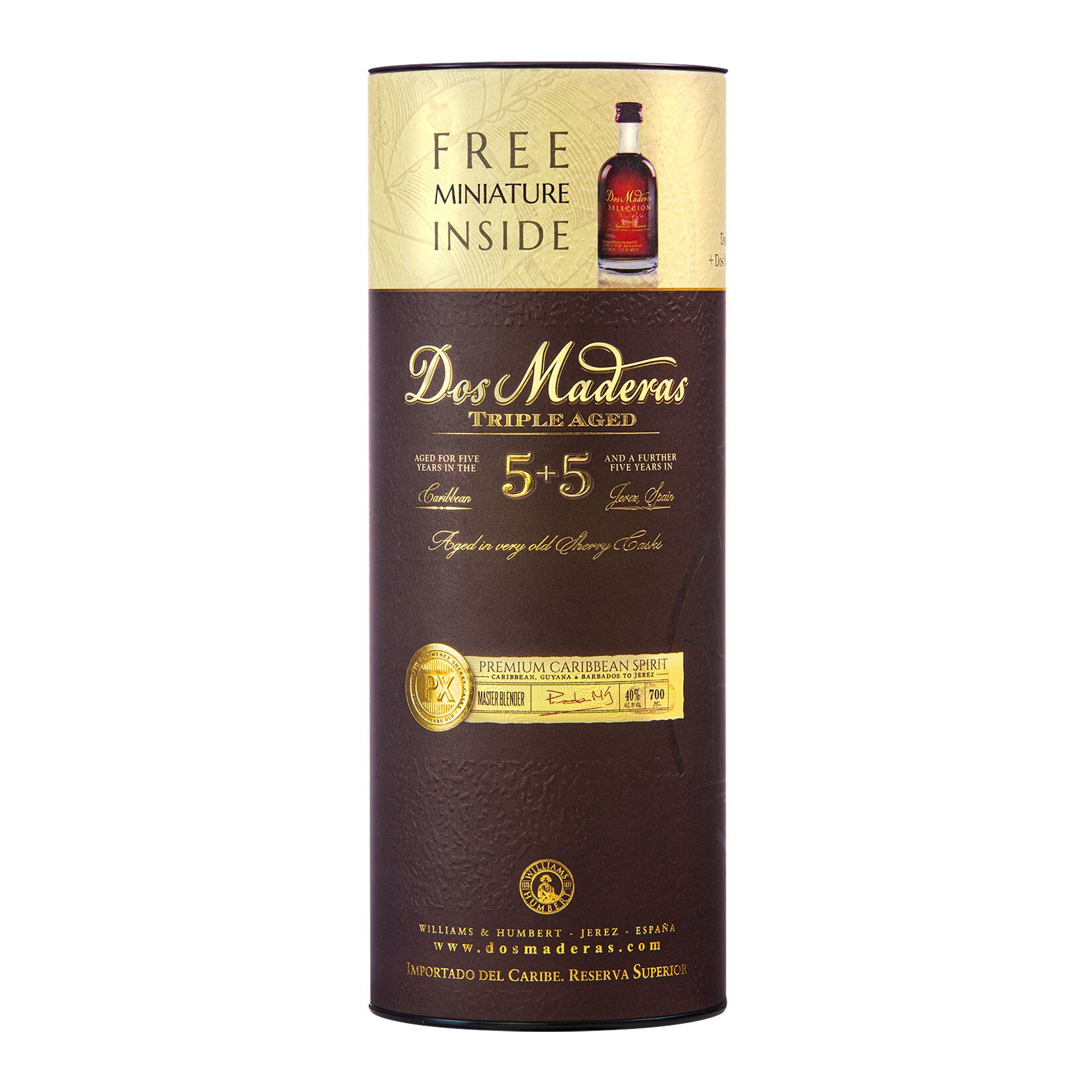 Dos Maderas 5+5 40,0 % vol 0,7 Liter + DM Seleccion Mini 42,0 % vol 50 ml