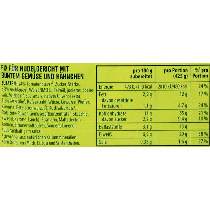 Knorr Fix Paprika-Mais Nudeln mit Hähnchen, 42g von Knorr
